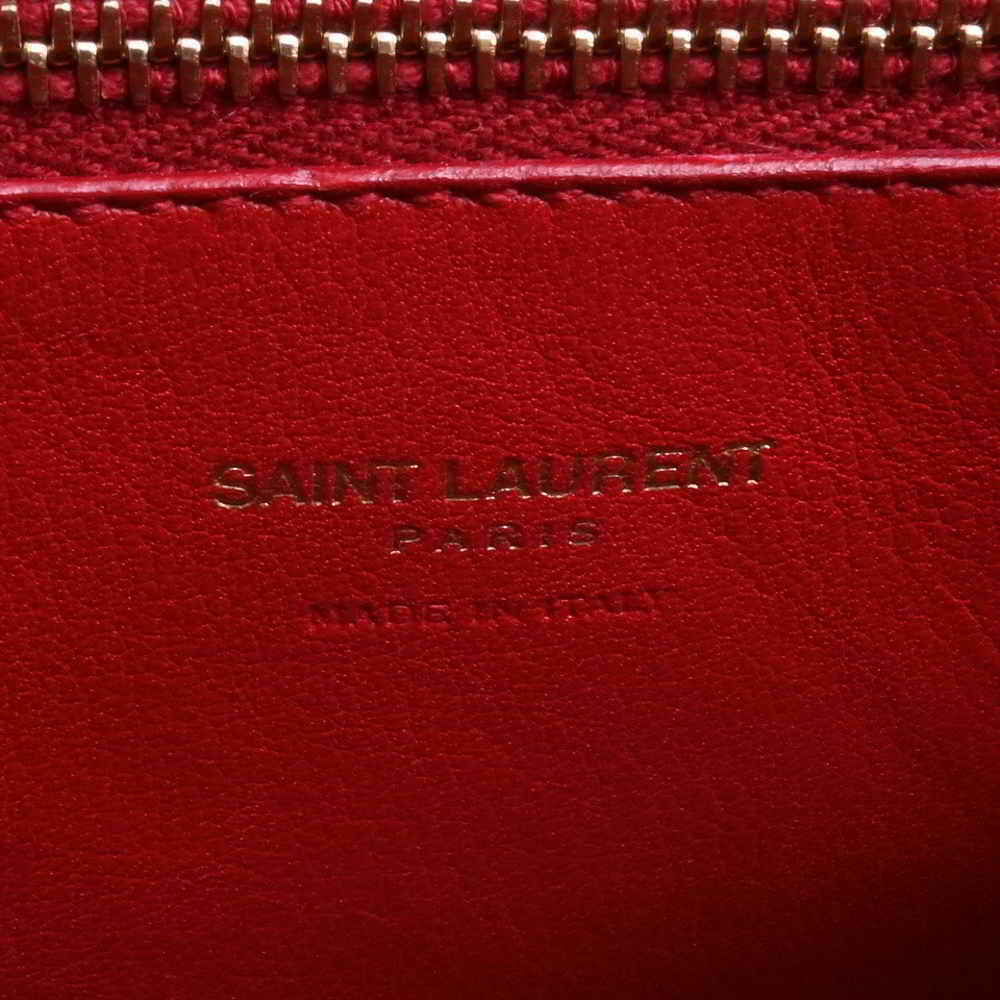 Saint Laurent Leather Baby Cabas 2way Handbag Red - Picture 6 of 9